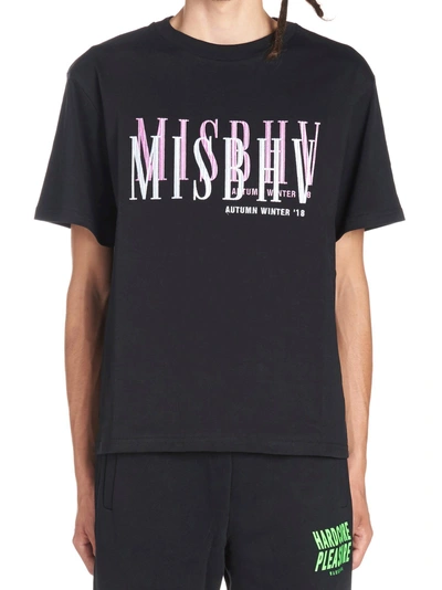 Misbhv Black Logo Cotton T-shirt In Nero