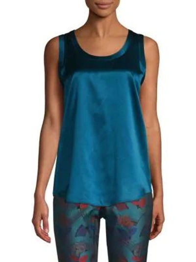 Lafayette 148 Reversible Perla Tank In Empress Teal