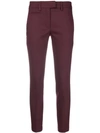 Dondup Cotton Stretch Perfect Trousers In Aubergine
