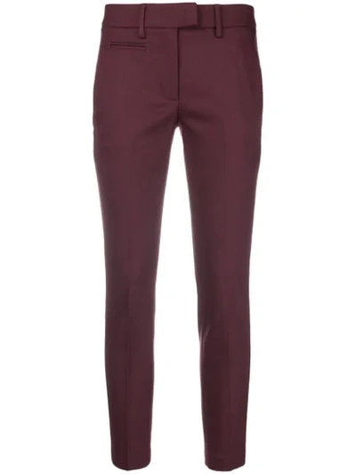 Dondup Cotton Stretch Perfect Trousers In Red
