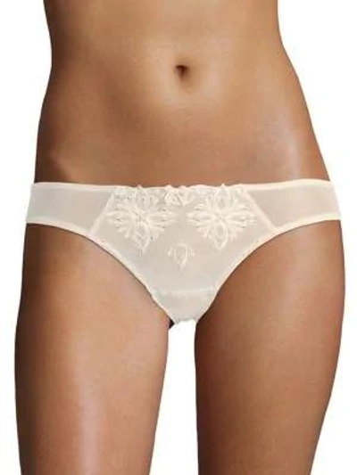 Chantelle Champs Elysses Lace Thong In Cappuccino