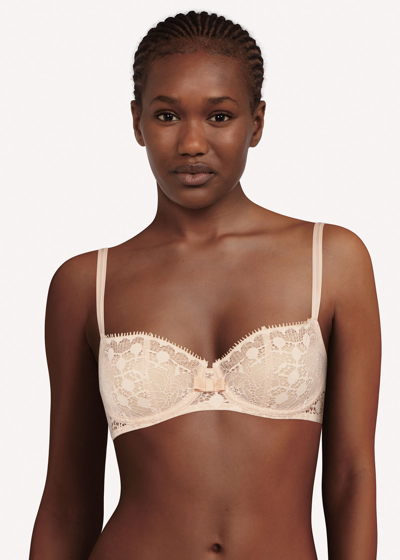 Chantelle Champs Elysses Lace Unlined Demi Bra In Nude