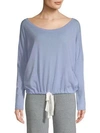 Eberjey Heather Slouchy Tee In Chambray