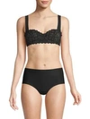 Fleur Du Mal Crochet Lace Balconette Bra In Black