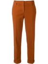 Aspesi High Waisted Trousers In Orange