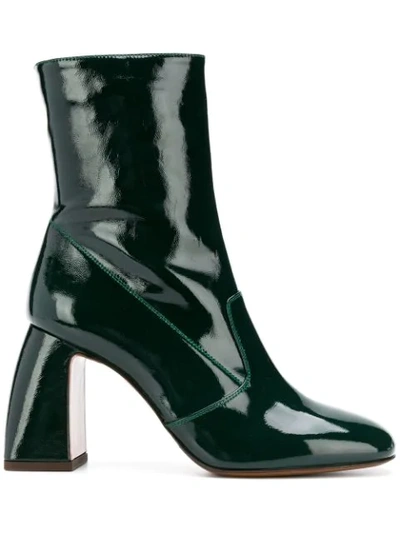 L'autre Chose Arched Heel Boots - Green