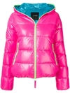 Duvetica Hooded Puffer Jacket In Pink