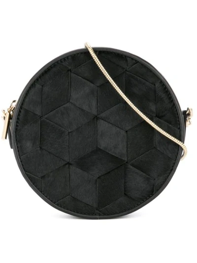 Welden Geometric Cut Crossbody Bag In Black