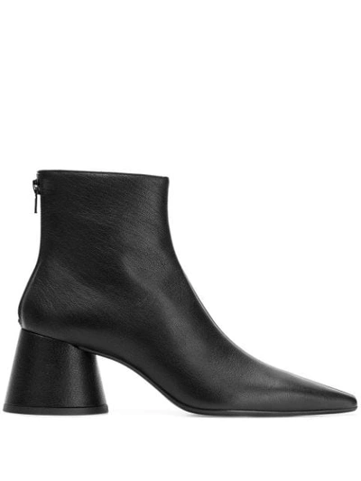 Mm6 Maison Margiela Pointed Ankle Boots In Black