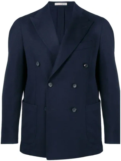 0909 Double-breasted Jacket - Blue
