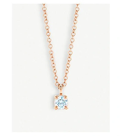 Tiffany & Co 18ct Rose-gold Diamond Pendant Necklace