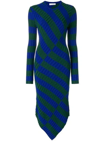 Altuzarra Asymmetric Stripe Dress - Blue