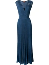 Missoni Knitted Plisse Evening Dress In Midnight