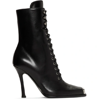 Calvin Klein 205w39nyc Windora Lace-up Leather Boots In Black
