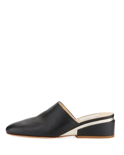 Gabriela Hearst Adele Leather Slide Mules In Black