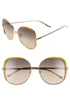 Gucci 58mm Gradient Sunglasses - Gold/ Pink/ Grey Gradient