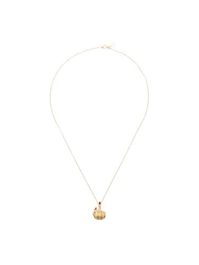 Anissa Kermiche Gold-plated Silver Finger Necklace In Metallic