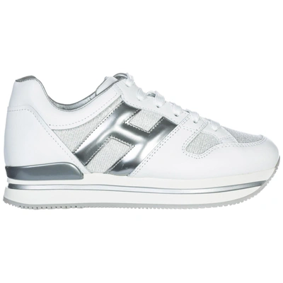 Hogan Women's Shoes Leather Trainers Sneakers H222 In White