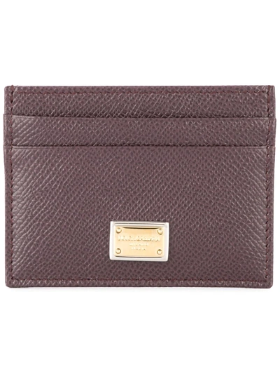 Dolce & Gabbana Dauphine Cardholder In Brown