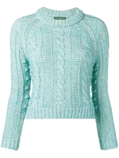 Alexa Chung Knitted Sweater In Blue