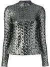 Alexis Sequin Embellished Top - Silver