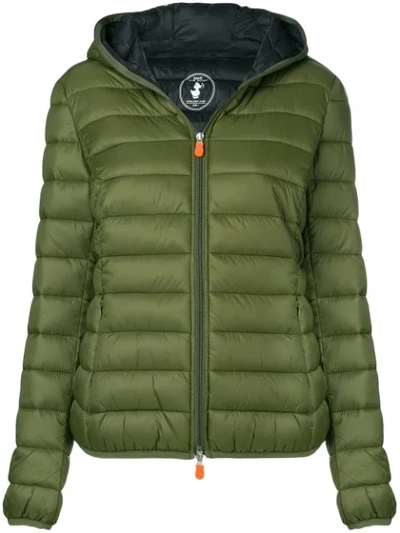 Save The Duck Padded Shell Jacket In Green