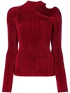 Mrz Dolcevita Ribbed Sweater In Red