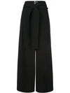 Proenza Schouler High-waist Paperbag Wide-leg Pants In Black