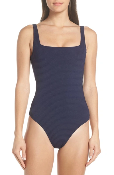 Heidi Klein Carlisle Bay Lace Back One-piece Swimsuit In Navy