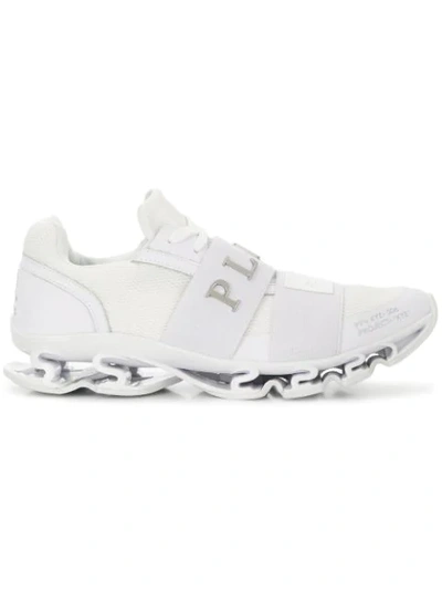 Philipp Plein Runner Xyz Skull Sneakers In White