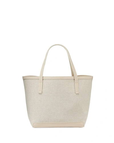 The Row Park Small Canvas Tote Bag In Ivory