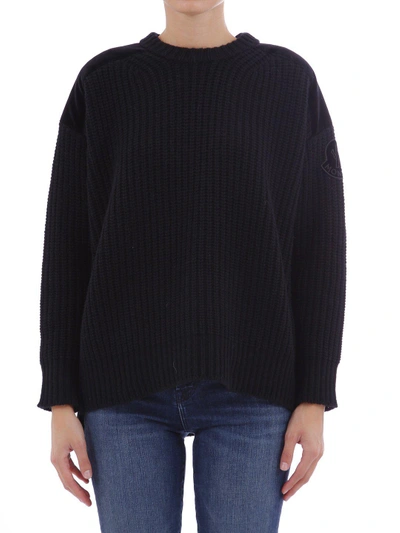 Moncler Crewneck Jumper In Black