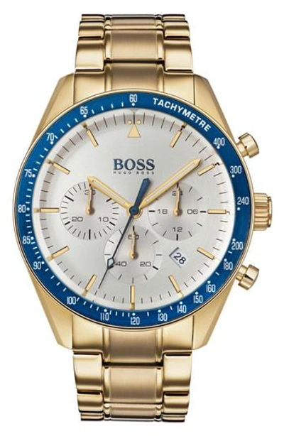 Hugo Boss Trophy Chronograph Bracelet Watch, 44mm In Silver
