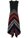 Proenza Schouler Knitted Stripe Dress - Black