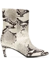 Marc Ellis Snakeskin Effect Boots - Grey