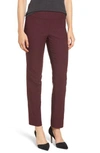 Nic + Zoe Wonderstretch Straight Leg Pants In Wine