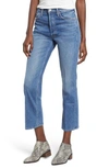 Mother The Tripper Crop Bootcut Jeans In Be Careful What You Pray For