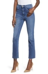 Mother Hustler Fray Ankle Bootcut Jeans In Groovin