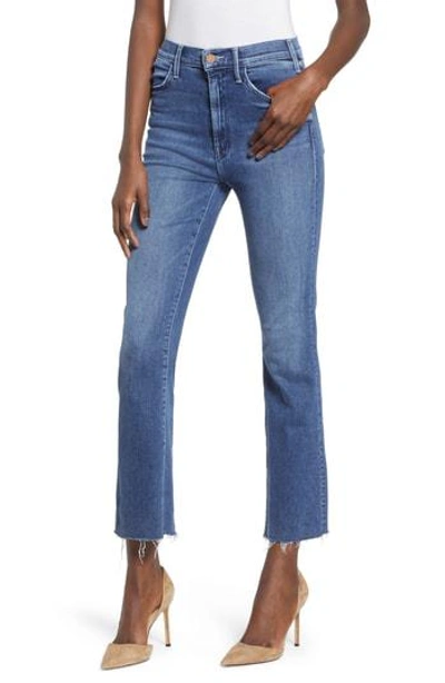 Mother Hustler Fray Ankle Bootcut Jeans In Groovin