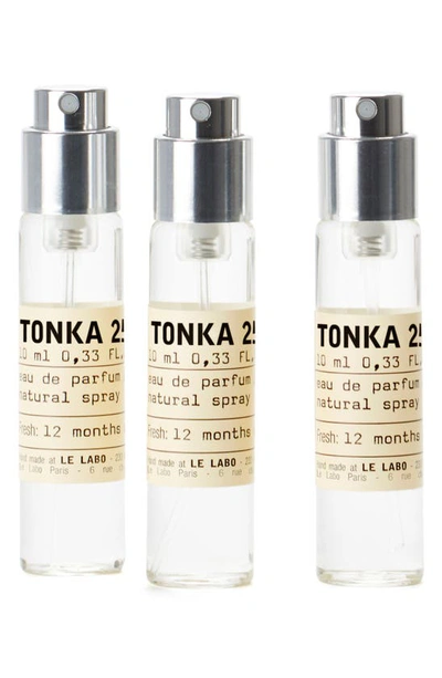 Le Labo Tonka 25 Eau De Parfum Natural Spray 3-piece Travel Tube Refill Set