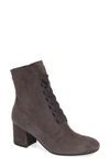 Paul Green Tracy Lace-up Bootie In Iron Suede