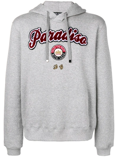 Dolce & Gabbana 'paradiso' Hoodie In Grey