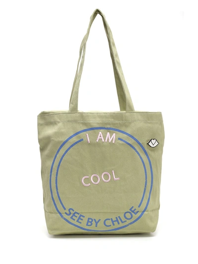 See By Chloé I Am Cool Tote Bag In Green