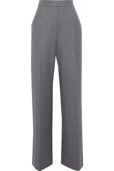 Stella Mccartney Wool-blend Twill Wide-leg Pants In Gray
