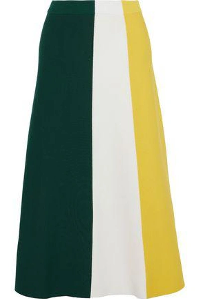 Derek Lam Woman Color-block Cotton Midi Skirt Multicolor