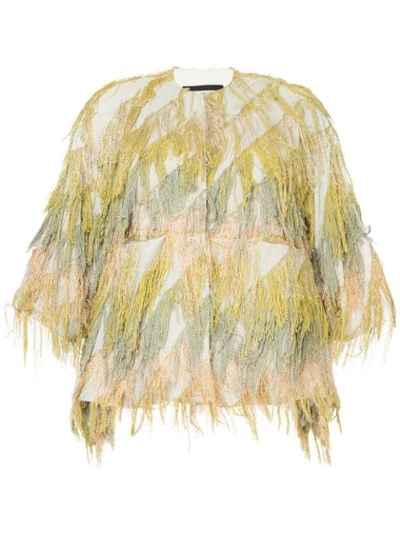 Muller Of Yoshiokubo Flow Fringe Jacket In Multicolour