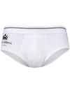 Dolce & Gabbana Logo Print Briefs In White