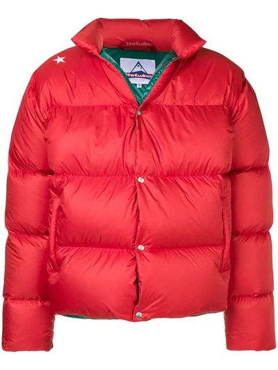 The Editor Branded Back Padded Jacket - Red