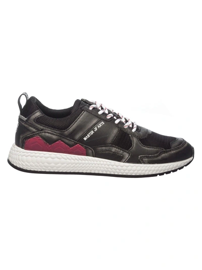 Moa Collection Moa Usa Contrast Panel Sneakers In Black