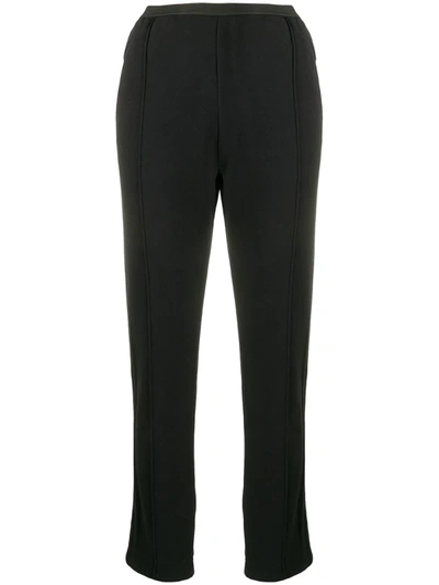 Haider Ackermann Cropped Wool Trousers With Stripes In Black
